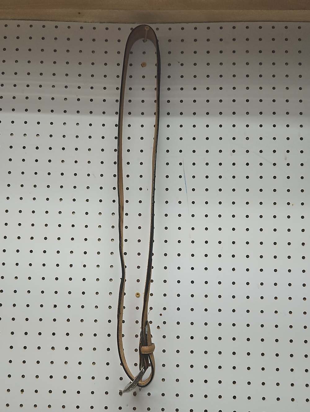 Justin Boots Thin Brown Leather Belt with Silver Brass Buckle